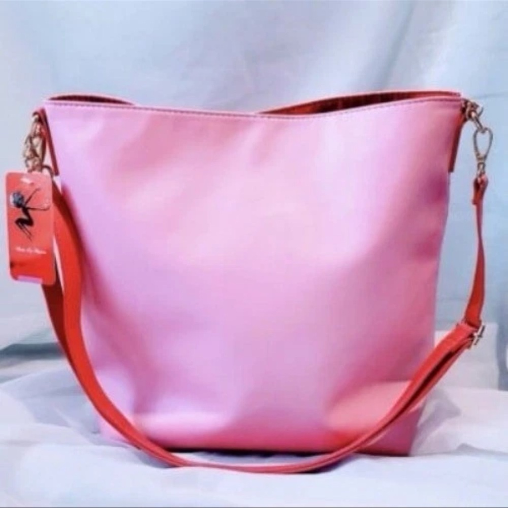 NWT Juicy Couture Pink and Orange Shoulder Bag - Picture 2 of 10